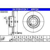 Bremsscheibe Vw T.Polo/Lupo 96-05 | 24.0109-0124.1