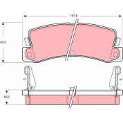 Bremsklötze HA | TOYOTA Corolla 92 | GDB730