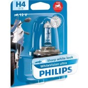 H4 12V 55W PX26d WhiteVision Ultra Moto 1st. Blister Philips | 12342WVUBW