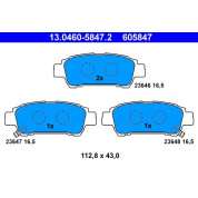 Bremsbelagsatz Toyota T. Avensis 2,0-2,4 00-09 | 13.0460-5847.2