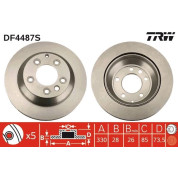 Bremsscheibe HA | AUDI Q7 VW Touareg 03-18 | DF4487S