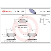 BREMBO Bremsklötze HA | HYUNDAI Ioniq, Tucson 15 | P 30 103