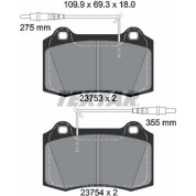 Bremsbelagsatz Peugeot S. 406 97 | 2375301