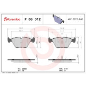 BREMBO Bremsklötze VA | BMW 5, 7, Z3 87-03 | P 06 012