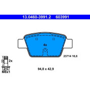 Bremsbelagsatz Alfa T. Mito 08 | 13.0460-3991.2