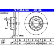 Bremsscheibe Audi T. A4 1.6-3.0 00-08 Power Disc | 24.0312-0148.1