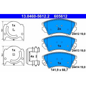 Bremsbelagsatz Opel P. Astra/Cascada/Insignia/Zafira 1,4-2,0 08 | 13.0460-5612.2