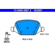 Bremsbelagsatz Alfa T. 147/156/Gt 1,6-3,2 97-10 | 13.0460-2867.2