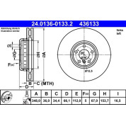 Bremsscheibe | 24.0136-0133.2