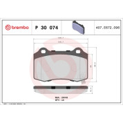 BREMBO Bremsklötze HA | HYUNDAI Genesis, Tesla S 08 | P 30 074