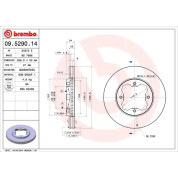 86 481 020 Bremsscheibe VA | HONDA Civic,Accord,ROVER 90 | 09.5290.14