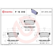 BREMBO Bremsklötze HA | SSANGYONG | P 15 010