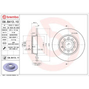 17 482 020 Bremsscheibe HA | AUDI,SEAT,SKODA,VW | 08.B413.11