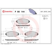 BREMBO Bremsklötze VA | AUDI,SEAT,SKODA,VW Golf VII 15 | P 85 144