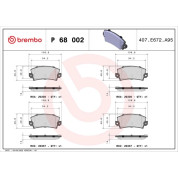 BREMBO Bremsklötze HA | RENAULT Espace/5/18/21 84 | P 68 002