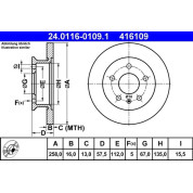 Bremsscheibe | 24.0116-0109.1