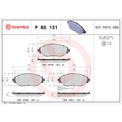 BREMBO Bremsklötze Xtra VA | AUDI A3 VW Golf 12 | P 85 131X