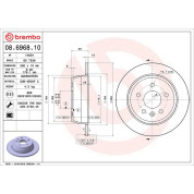 15 482 015 Bremsscheibe HA | MERCEDES W638 96 | 08.6968.10