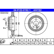 Bremsscheibe Db T. W220 3,7-5,0 98-05 | 24.0122-0192.1