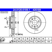 Bremsscheibe | 24.0126-0189.1