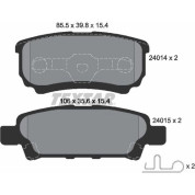 Bremsbelagsatz Mitsubishi T. Outlander 03-/Lancer 08-/Jeep | 2401401