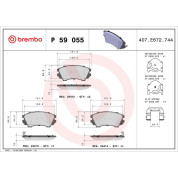 BREMBO Bremsklötze VA | OPEL Astra, Insignia 08 | P 59 055