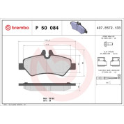 BREMBO Bremsklötze HA | MERCEDES Sprinter,VW LT 06 | P 50 084