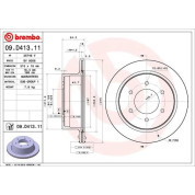 Bremsscheibe HA | MITSUBISHI | 09.D413.11