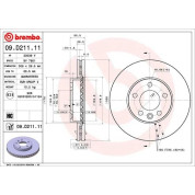 Bremsscheibe VA | VW T5, T6 09 | 09.D211.11