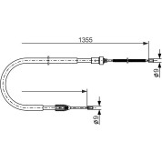 Handbremsseil re | RENAULT Clio 98 | 1987477644