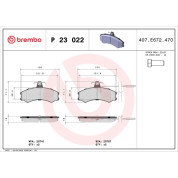 BREMBO Bremsklötze VA | FIAT Ducato/CITR/PEUG 81 | P 23 022