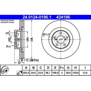 Bremsscheibe Subaru P. Outback/Impreza/Forester 03-/08- 294Mm | 24.0124-0196.1