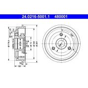 Bremstrommel | 24.0216-5001.1