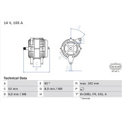 Lichtmaschine | FORD Focus | 0 986 081 090