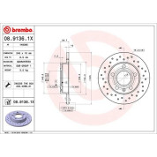 Bremsscheibe HA Xtra | AUDI A4,SEAT Exeo 00 | 08.9136.1X