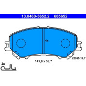 Bremsbelagsatz Nissan P. Qashqai 13 | 13.0460-5652.2