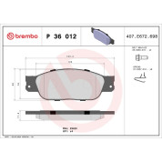 BREMBO Bremsklötze VA | JAGUAR S-Type 99 | P 36 012