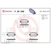 BREMBO Bremsklötze HA | HONDA Civic 05 | P 28 038