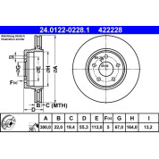 Bremsscheibe Db T. W202 Amg 97-10 | 24.0122-0228.1