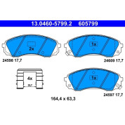 Bremsbelagsatz Kia P. Carnival 2.2-2.9 Crdi 06 | 13.0460-5799.2