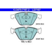 Bremsbelagsatz Bmw S. 5/6/7 2.0-4.0 02-10 Keramik | 13.0470-7167.2