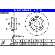 Bremsscheibe Citroen P. Berlingo/C2/C3/Partner 96 | 24.0113-0184.1