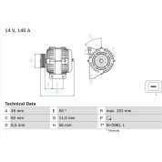 Lichtmaschine | VOLVO V70,S60,S80,V40,XC90,S40,XC70 | 0 986 042 840