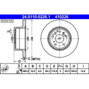 Bremsscheibe Opel T. Vectra 1.6-2.6 95-03 | 24.0110-0226.1