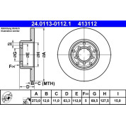 Bremsscheibe Db T. W114/W115 68-77 | 24.0113-0112.1