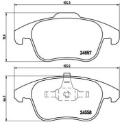 BREMBO Bremsklötze VA | CITROEN C4 06-15 | P 61 086