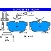 Bremsbelagsatz Vw T. Vw T4 90-03 | 13.0460-2874.2