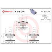 BREMBO Bremsklötze VA | OPEL Signum, Vectra 02-09 | P 59 046