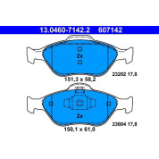 Bremsbelagsatz Ford P. Fiesta/Fusion/Ka 95-12 | 13.0460-7142.2