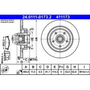 Bremsscheibe | 24.0111-0173.2